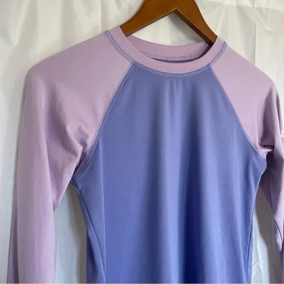 COLUMBIA Girls Two Toned Purple Long Sleeve Omni Shade Shirt Size 10 - Picture 2 of 8